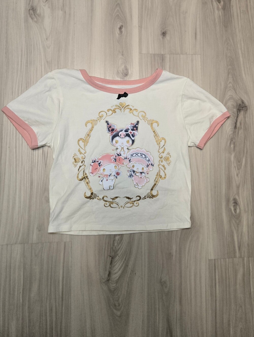 ​Sanrio Kuromi, My Melody & My Sweet Piano Ringer Crop Top (Size S)